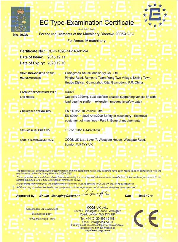 CX32T Certificate